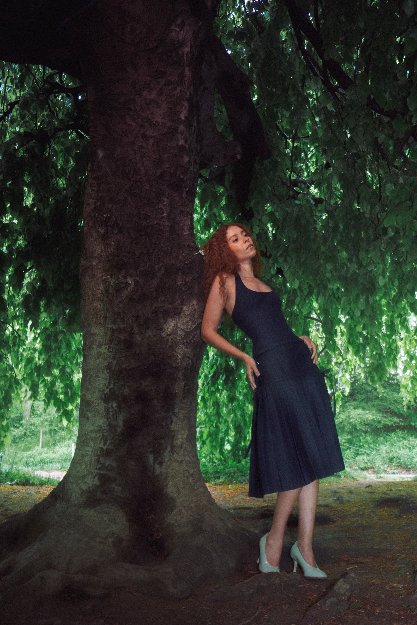 maria long skirt - denim